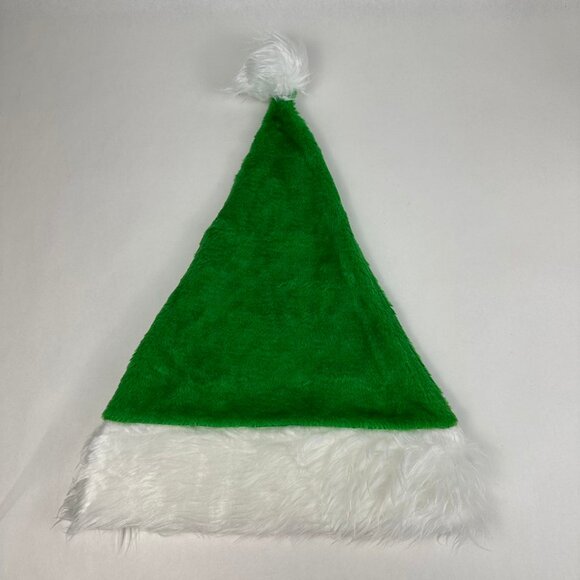 Green Christmas Santa Claus Hat with LED Colored Lights - Picture 4 of 8